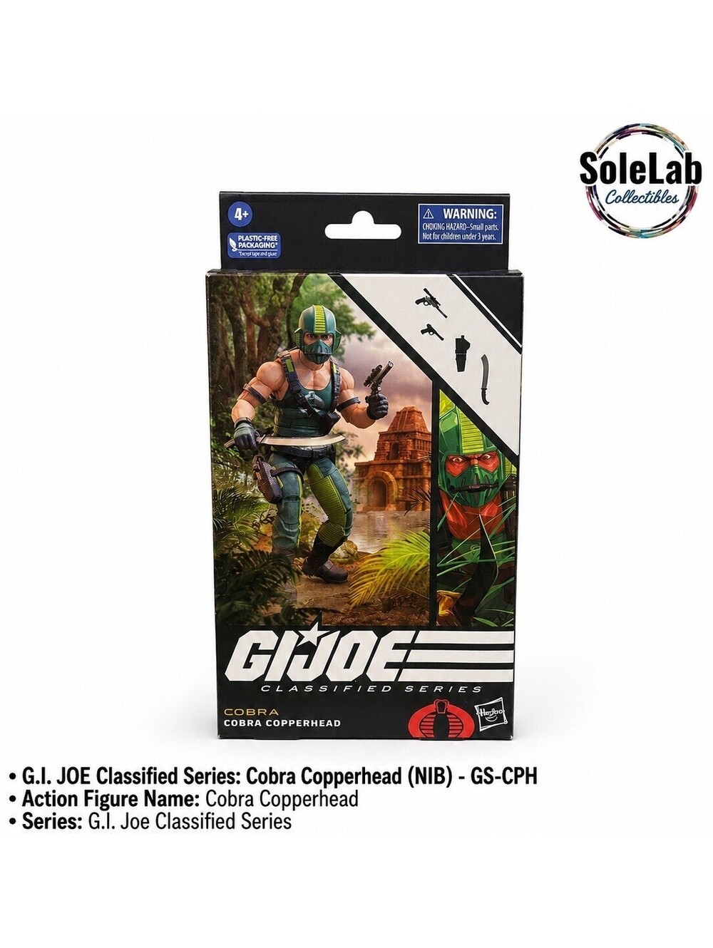 G.I. Joe Classified Series Cobra Copperhead #72 Hasbro 6” Figure NEW SEALED